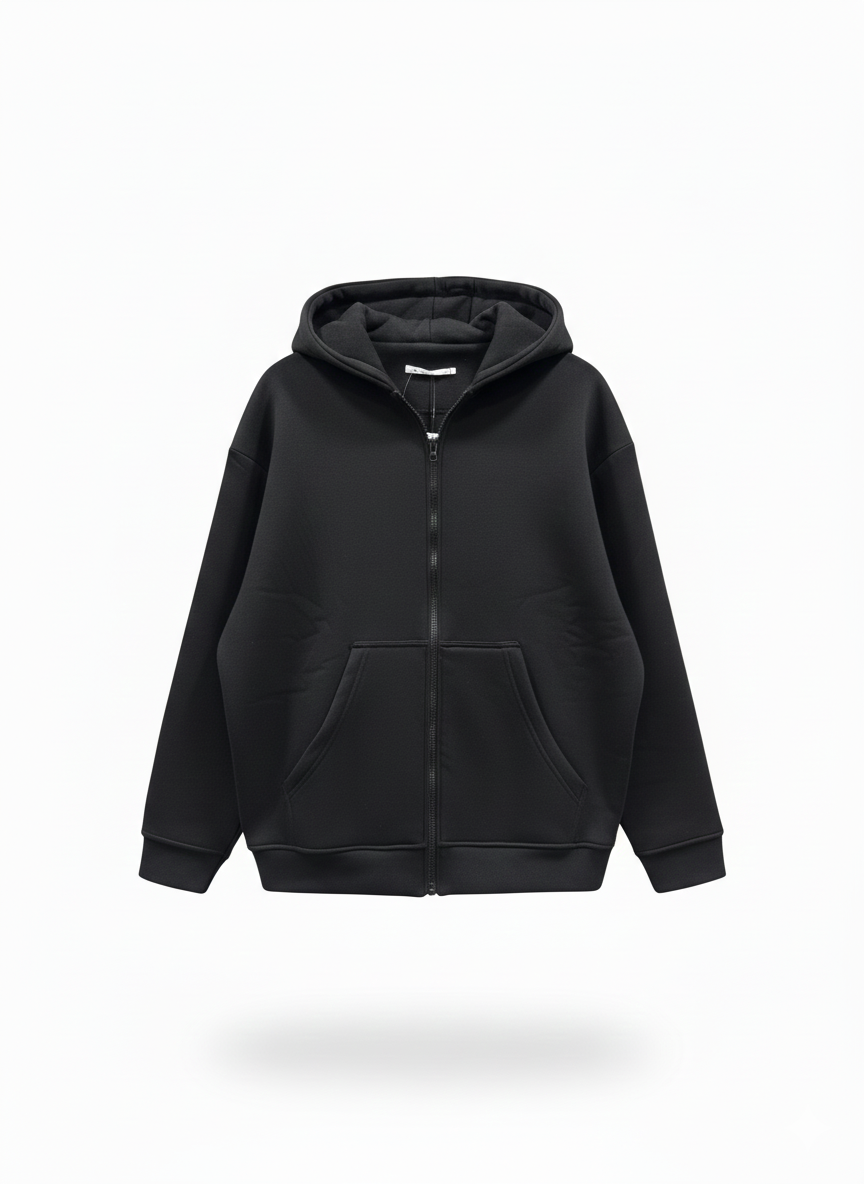 Hoodie Zip-UP Black