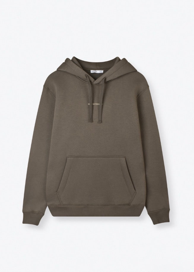 Thought Oversize Hoodie Kaki