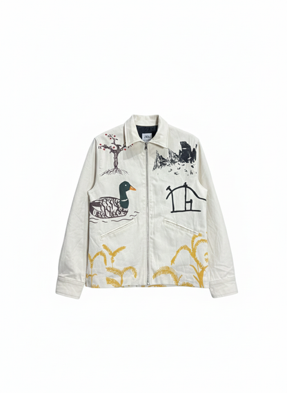 Printed Jacket with Illustrations