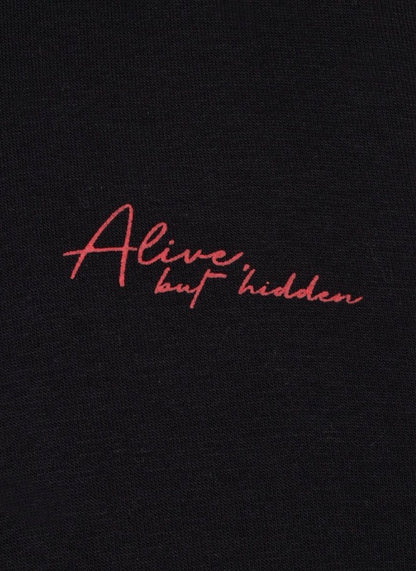 Alive Oversize Hoodie Black