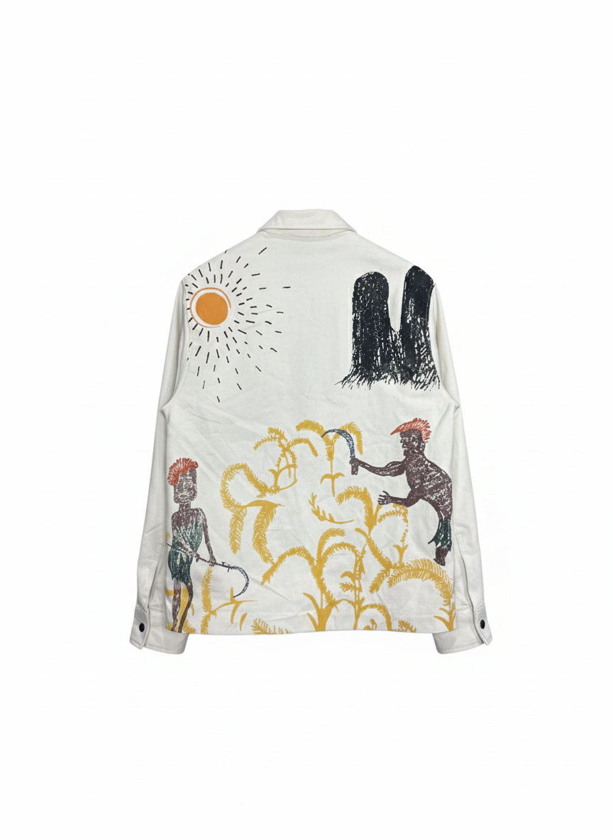 Printed Jacket with Illustrations
